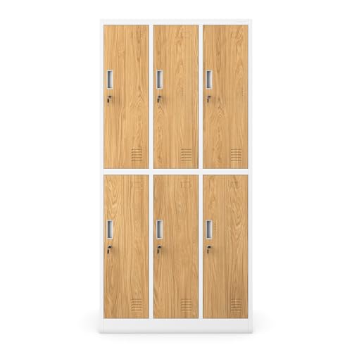 Jan Nowak Armoire Vestiaire 6 Casiers Verrouillables 185 x 90 x 45 cm – vue 8