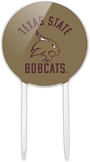 Acrylic Texas State Bobcats Cake Topper Party Decoration for Wedding Anniversary Birthday Graduation