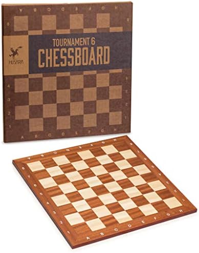 Husaria Professional Staunton Tournament Chess Board, No. 6, 21.3 Inches - Made