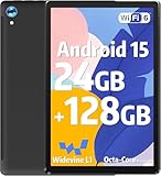 Jeazans Tablet 10 inch, Android 15 Tablets with 24GB RAM 128GB ROM (1TB Expandable), Octa Core Processor, 1280x800 HD IPS Display, 5000mAh, Android Tablet for Gaming/Work/Entertainment