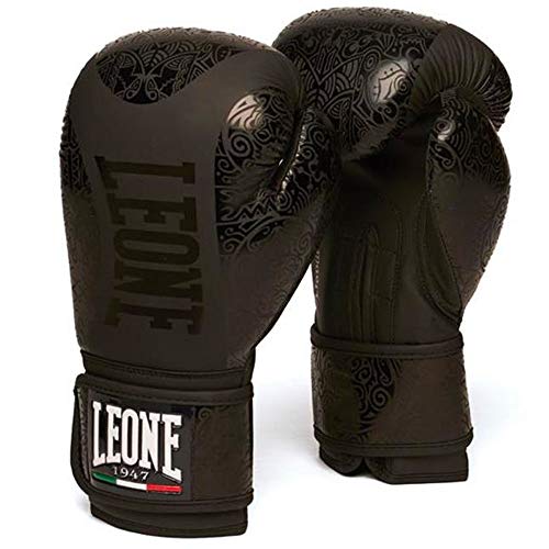 Leone 1947 Maori - Guantes de Boxeo para Adulto, Unisex, Negro, 14 oz