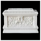 Cremation urn， Marble material, exquisite relief, used to store human ashes, perfect souvenir Interesting life(#2)