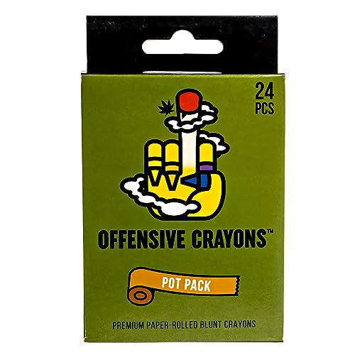 MilkToast Brands Offensive Crayons Pot Pack - Stoner Gag Gift, Adult Humor, Ideal for...
