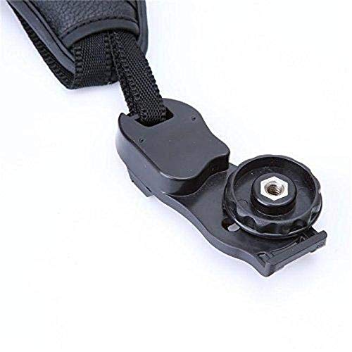 Image of HIFFIN PU Leather Soft Camera Hand Grip /Wrist Strap for Canon Nikon Sony SLR DSLR (Black)
