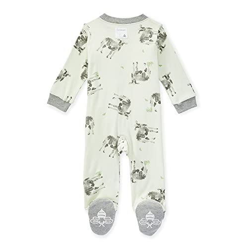 Image of Burt's Bees Baby unisex-baby Sleep & Play, Organic One-piece Romper-jumpsuit Pj, Zip Front Footed Pajama