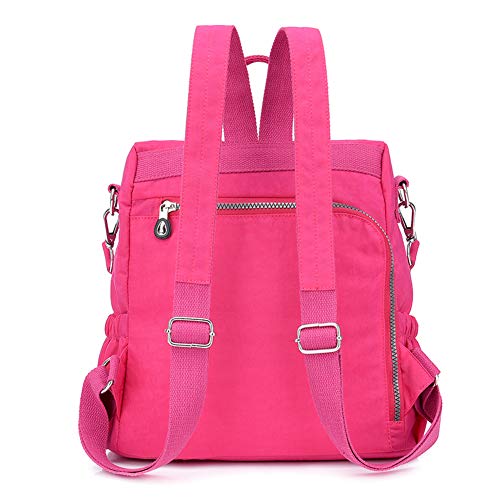 Image of MINTEGRA Women Shoulder Backpack Multi-Pocket Nylon Purse Large Capacity Waterproof Casual Daypack