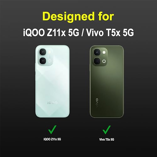 Image of Zapcase Back Case Cover for iQOO Z11x 5G | Compatible for iQOO Z11x 5G Back Cover | Liquid Silicon Magic Case with Camera Protection | Black