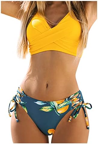 Dawwoti Maiô Feminino De Duas Peças Cintura Alta Conjunto Biquíni...