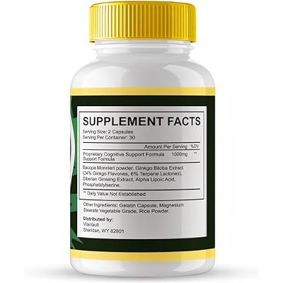 Nerve Forte Brain Supplements for Memory and Focus Capsules, NerveForte Advanced Formula Brain Health Support Pills Maximum Strength Nootropics Nerve Forte All Natural Support Reviews (60 Capsules)