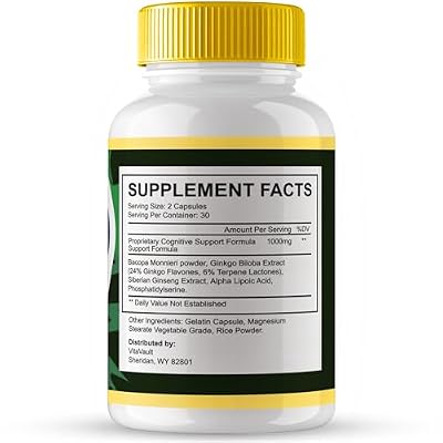 Nerve Forte Brain Supplements for Memory and Focus Capsules, NerveForte Advanced Formula Brain Health Support Pills Maximum Strength Nootropics Nerve Forte All Natural Support Reviews (60 Capsules)