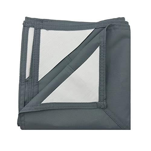 Gazebo Canopy Replacement Covers 3x3m Grey 160GSM Outdoor Garden Gazebo Waterproof Canopy 2-Tier Roof Cover Patio Replacement Tent Top Garden (TOP ONLY) - Image 5