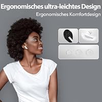 JBMI Kopfhörer Kabellos Bluetooth 5.3, In Ear mit 4 ENC Mikrofon Bluetooth Kopfhörer, 60 Std Stereo Kabellose Kopfhörer Noise Cancelling Earbuds, USB-C, IP7 Wasserdicht Ohrhörer für Arbeit (Schnee) – Ansicht 6