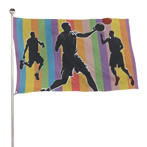 Grand drapeau imprimé arc-en-ciel 152x243 cm résistant pour décoration de Noël