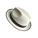DASMARCA Mens Summer Crushable & Packable Straw Fedora Hat - Florence White XXL