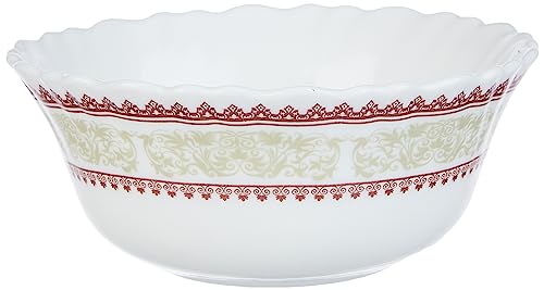 Image of Larah by Borosil Elega Fluted Series Opalware Dinner Set | 12 Pieces for Family of 4 | Microwave & Dishwasher Safe | Bone-Ash Free | Crockery Set for Dining & Gifting | Plates & Bowls | White