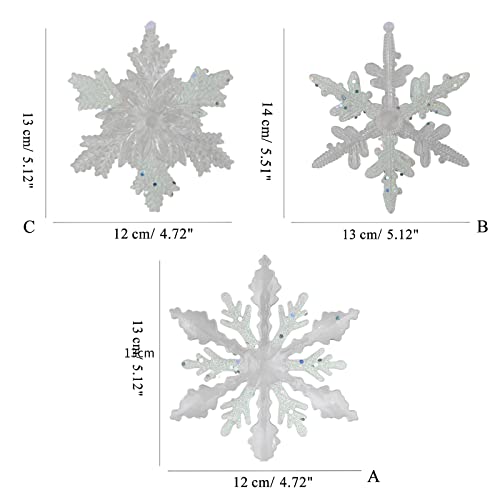 Décorations Noël flocon de neige en cristal pour table de mariage chic