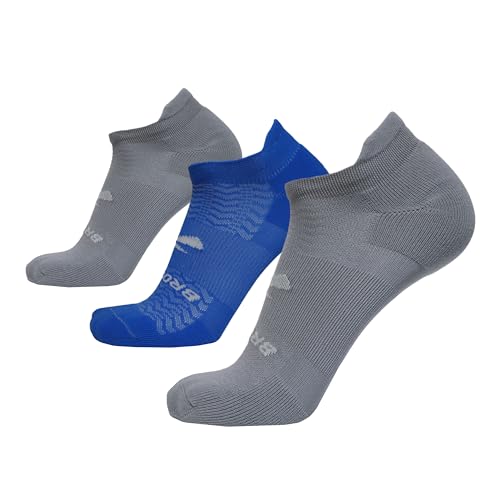 Image of Brooks Run-In No Show Socks, Athletic Running Socks, Comfort Fit, 3-Pack