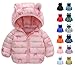 Hooded Puffer Jacket for Baby Boys Girls Lightweight Packable Down Coats Cute Ears Coats with Hoods Warm Outerwear Top