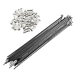 SENQI 36pcs 14G J Bend Bicycle Steel Spokes 170mm-290mm W/Nipples