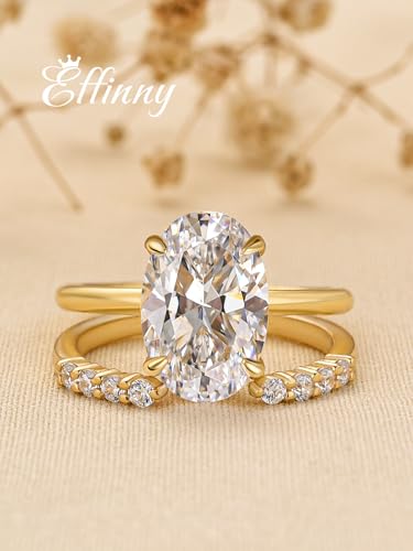 3.5ct Elongated Oval Cut Wedding Ring Set,Solitaire Engagement Ring with Open Wedding Band,925 Sterling Silver Bridal Ring Set2