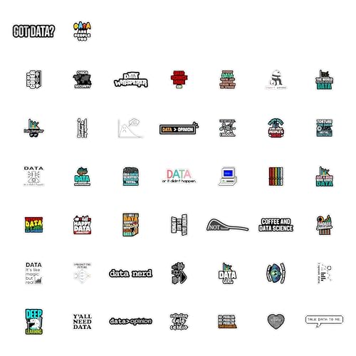 image for BulbaCraft Data Science Stickers for Water Bottle and Laptop - Data Sc