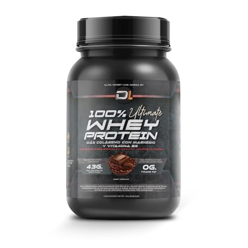Whey Protein | Proteína en Polvo con Colágeno, Magnesio y Aminoácidos | Aumenta la masa muscular | Apoya el desarrollo y la recuperación muscular | Proteína fácil de digerir | 1kg Chocolate