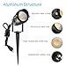Outdoor Spotlight LED 7W 700LM,110V 120V Landscape Lighting,Waterproof Landscape Spotlights,3CCT Selectable US-3 Plug in Tree Uplights,Mount Wall Lamp With Spiked Stand for Yard Pathway,Pack of 8