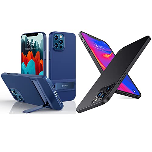 TORRAS Bundle: Metal Kickstand & Slim Fit iPhone 12 Pro Max Case