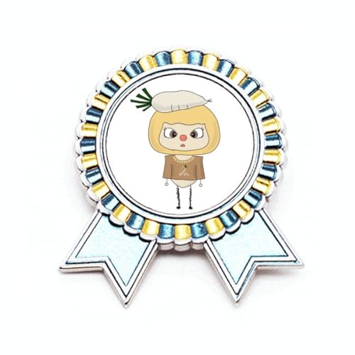 Broche radis blanc en métal pour veste et sac à dos tendance