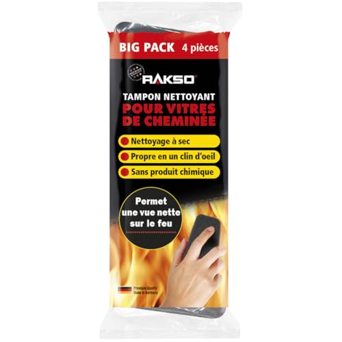 RAKSO Nettoyeur de four de cheminée - 4 nettoyeurs de vitres de cheminée, 2x2 pcs. - Nettoyeur de...
