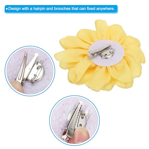 Image of PATIKIL Rose Flower Hair Clips, Fabric Brooch Pins for Women Wedding Party Dance Dress Clothes Accessories Valentine's Day Gifts