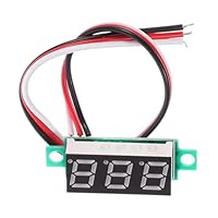 OSALADI Digitales Micro-Led Amperemeter Dc 4-30V 0-10A Präzises Mini Strommessgerät Panel Meter Mit Gelber Anzeige Für Auto Motorrad Stromüberwachung 3.54X1.38X1.18 Zoll