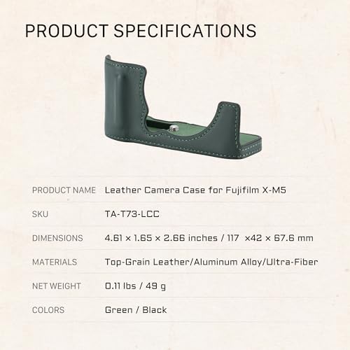 Funda de Cuero para Cámara Compatible con Fujifilm X-M5 miniatura 7