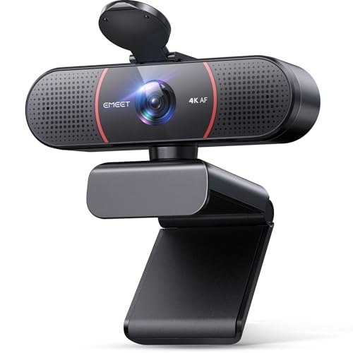 Webcam EMEET C960 4K, Sensor Sony UHD, Foco Automático PDAF, Microfones Duplos, Correção d...