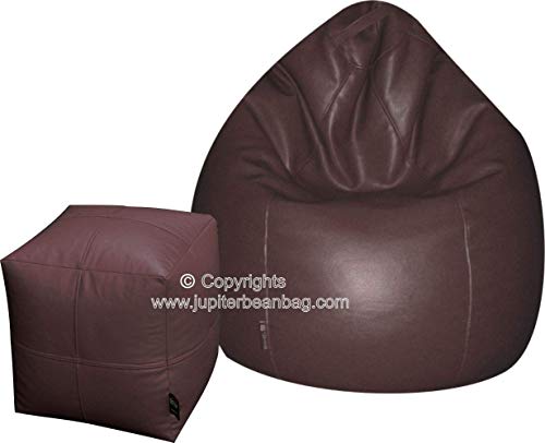 ZOLO XXL Bean Bag with Foot Stool - 16" Cube (Without Filling) - ...