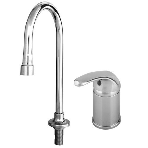 T&S Brass BA-2742 Single Lever Side Mount Control, Swivel Gooseneck, Vandal-Resistant Aerator