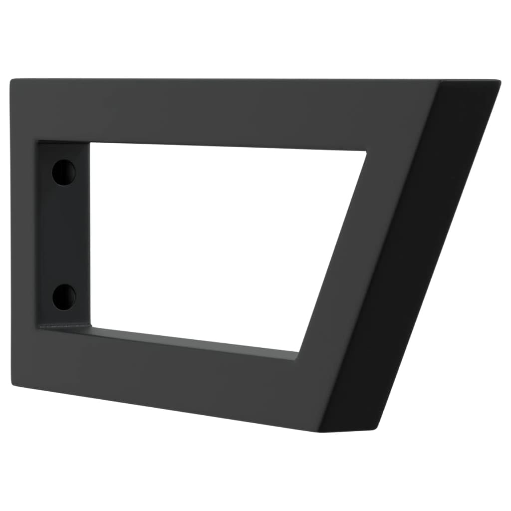 Soportes para lavabo (2 unidades, acero trapezoidal, montaje en pared y mesa, 15 x 40 cm, tubo de 3 x 3 cm, soporta hasta 100 kg)