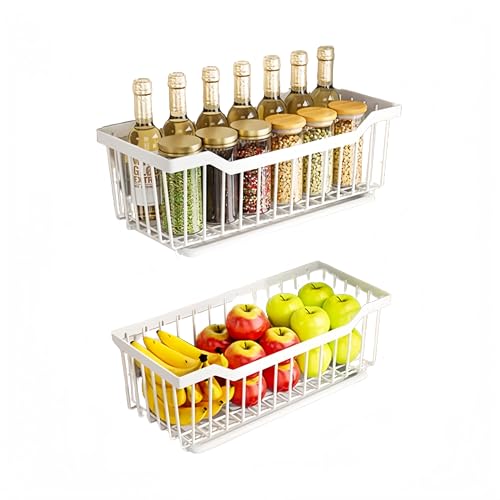 lesulety Basket A Fruit Etagere A Epices Wall Basket Metal Basket Fruit Basket Fruit Basket Storage Basket Wall Metal Kitchen,White,38CM