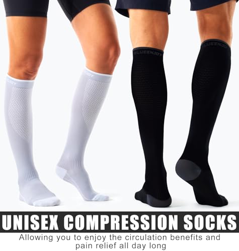 Image of Copper Compression Socks Women & Men Circulation(6 pairs) - Best for Running, Nursing, Hiking, Recovery & Flight Socks