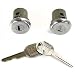 Evan-Fischer EVA50772046542 Door Lock Cylinder Set of 2 Front Chrome Keys included