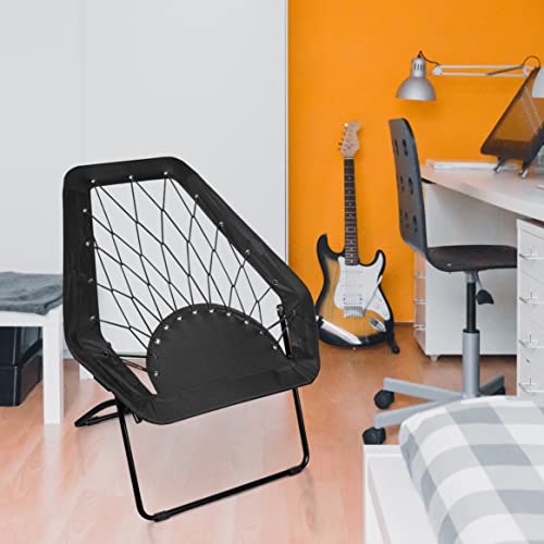 Zenithen Black Hexagon Bungee Chair For Dorm, Bed, Living Room, 32" (Pack Of 1) #TOP1