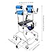 Adult Standing Walker for Seniors, Lower Limb Training Walking Aid, Hemiplegia Rehabilitation Standing Frame with Seat and Wheels, Suitable for People 58-71 in, withstands 220 lbs