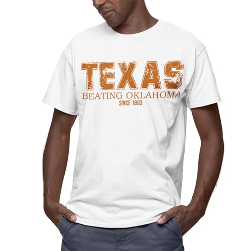 Texas Beating Oklahoma Shirt for Men, Funny Longhorn Shirts Unisex Style Crewneck Top2