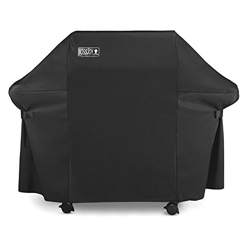 BOSSJOY Gas Grill Cover Large 60 Inch Heavy-Duty Waterproof Gas BBQ Grill Cover for Weber, Holland, Jenn Air, Brinkmann and Char Broil