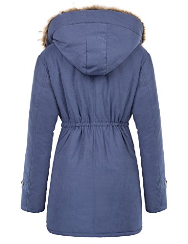 GRACE KARIN Women's Winter Coats Fleece Parkas Anoraks Hooded Military Jacket Coats2