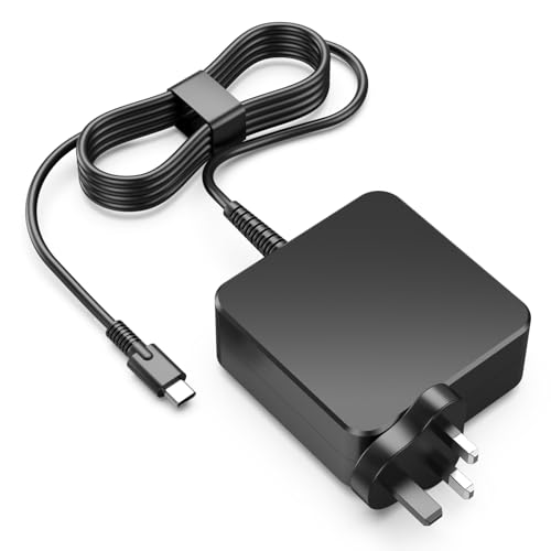 USB C Laptop Charger Fast PD 65W USB C Charger with 1.7m Cable Compatible with Lenovo ThinkPad Yoga Chromebook Steam Deck Huawei Matebook MacBook Air/Pro HP Dell Acer Asus and Samsung