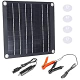 30W 12V Solar Battery Charger, Trickle Charger Maintainer with Built-in Intelligent Charge Controller, IP68 Waterproof Solar Panel for Car, Boat, Marine, RV, Trailer, Motorcycle, Farm Equipment