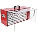 Portable Tabletop Dust Collector 725CFM | 3x110V Variable-Speed Fans (1.29A Total) | Red Steel Benchtop Unit with HEPA Filter & Dual Outlets