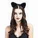 Catery Cute Cat Ears Headbands Black Plush Bunny Ear Headband Headpieces Women Party Hair Accessories for Nightclubs & Masquerade & Halloween & Christmas