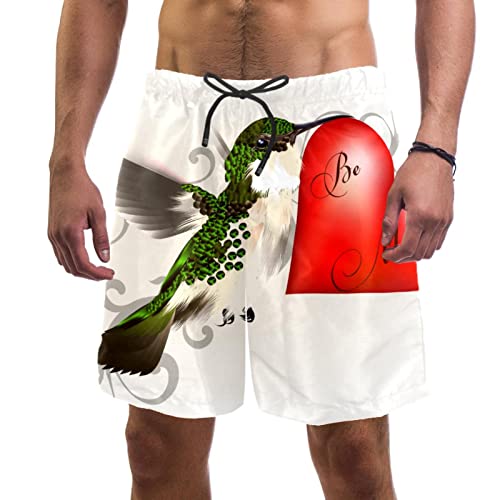 Short de plage HadHfun imprimé colibri parfait pour les vacances et les après-midis piscine